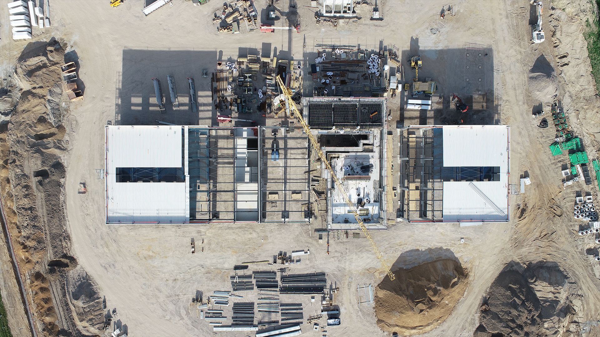 Drohnenbild der Baustelle