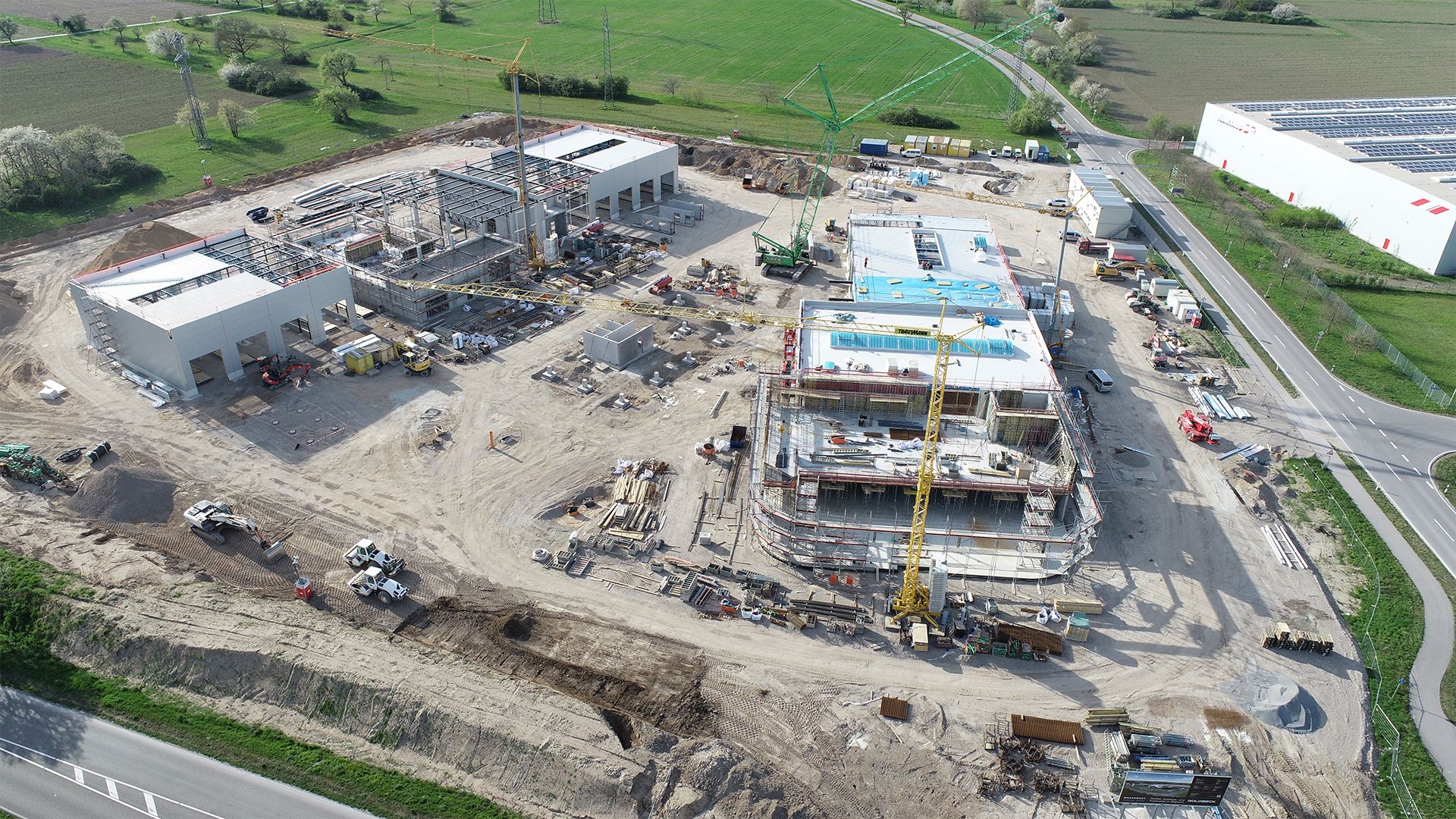 Drohnenbild der Baustelle