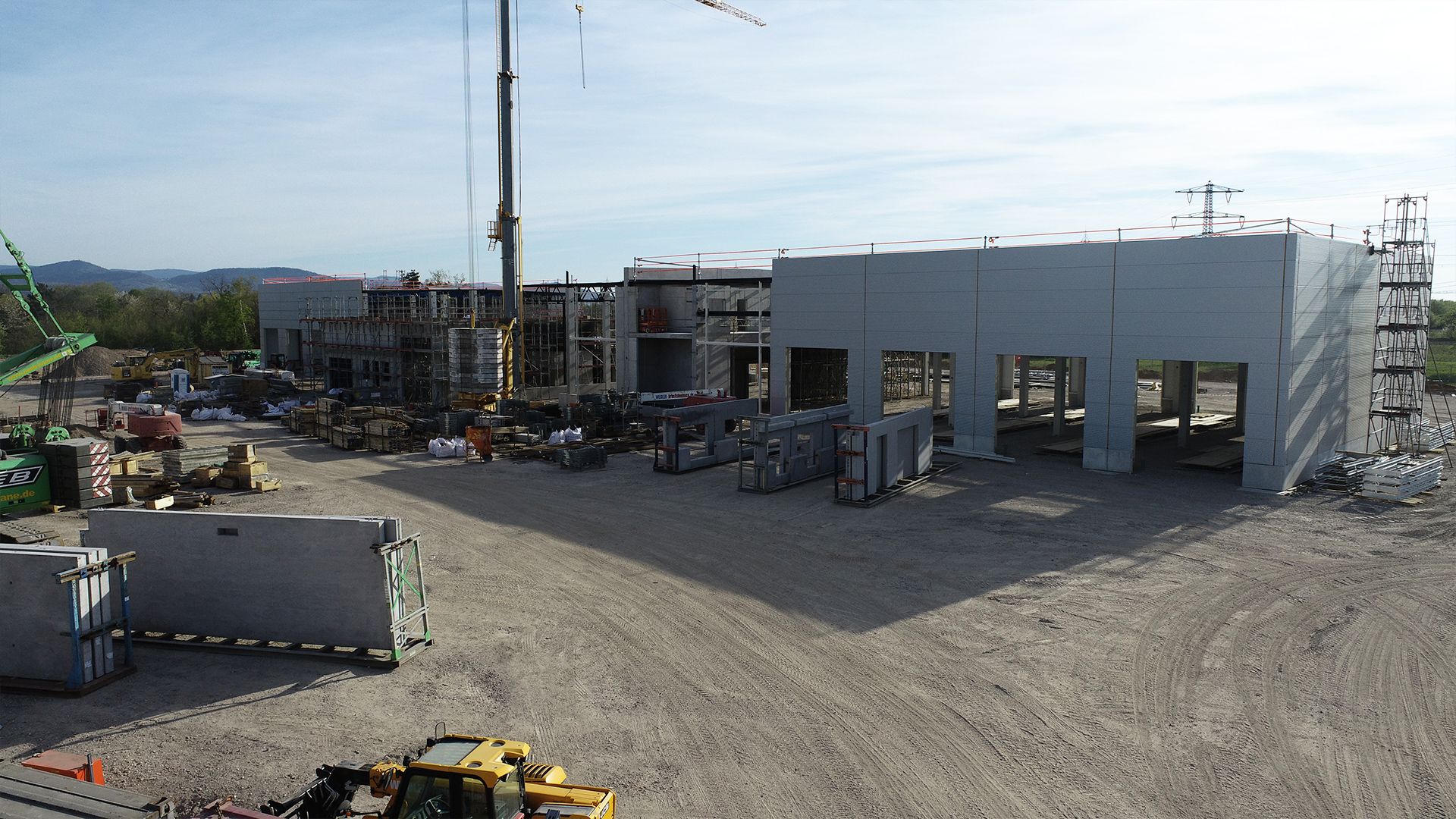 Baustellengebäude von außen