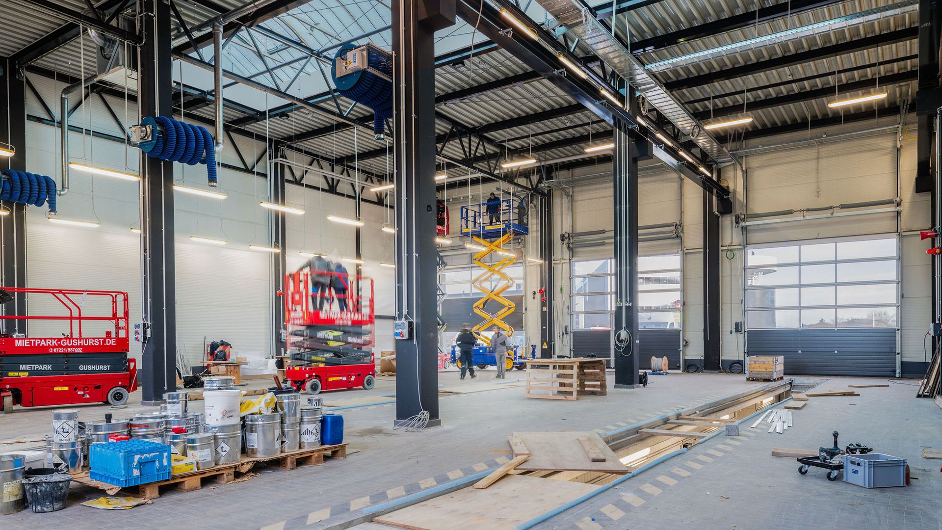 Werkstatt während Bauphase