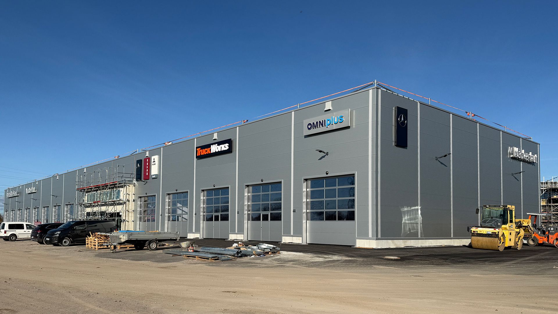 Baustellengebäude von außen