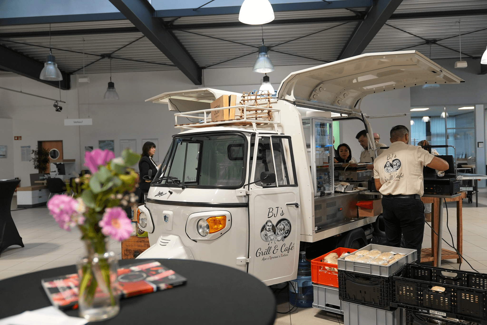 Der Kaffeestand beim Skoda Buffet.