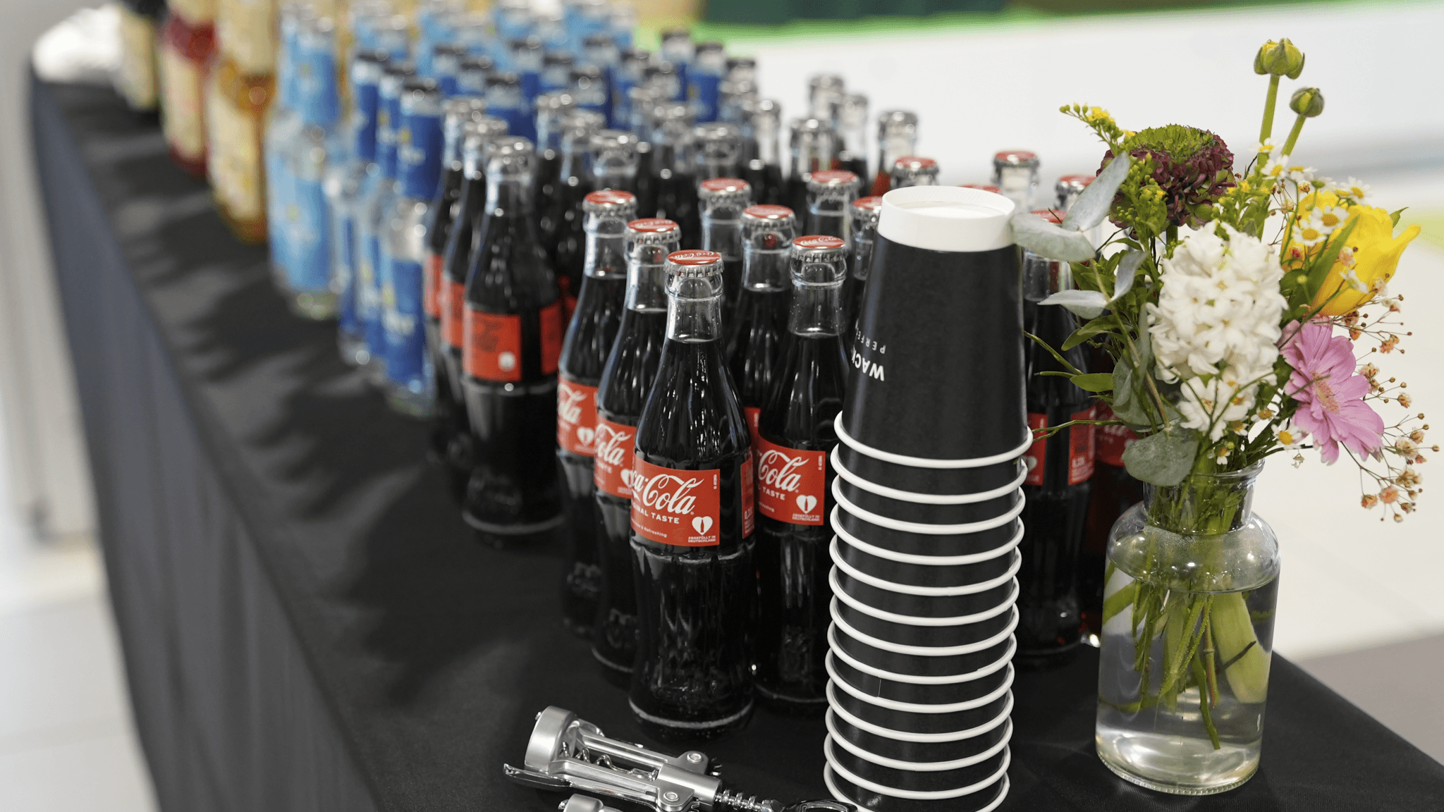 Das Getränkebuffet.