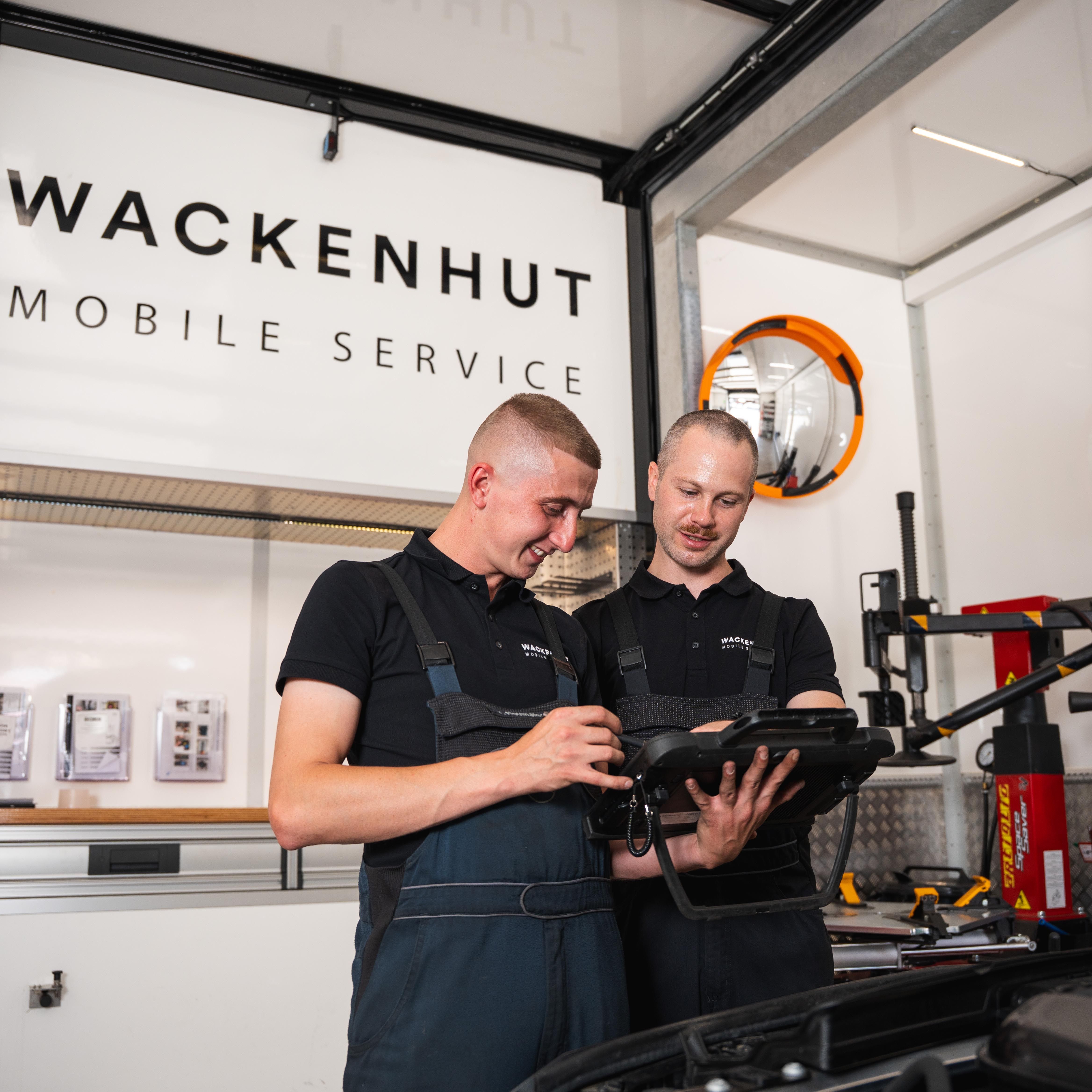 Zwei Männer am Diagnosegerät