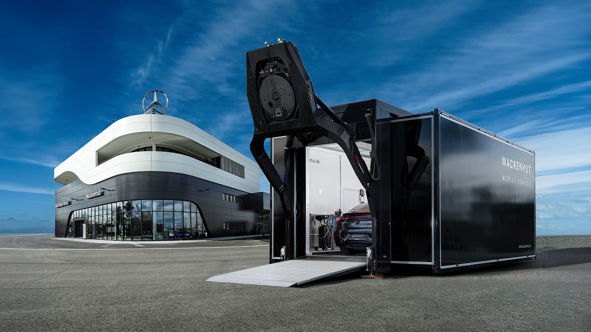 Mobile Werkstatt am Standort Ötigheim