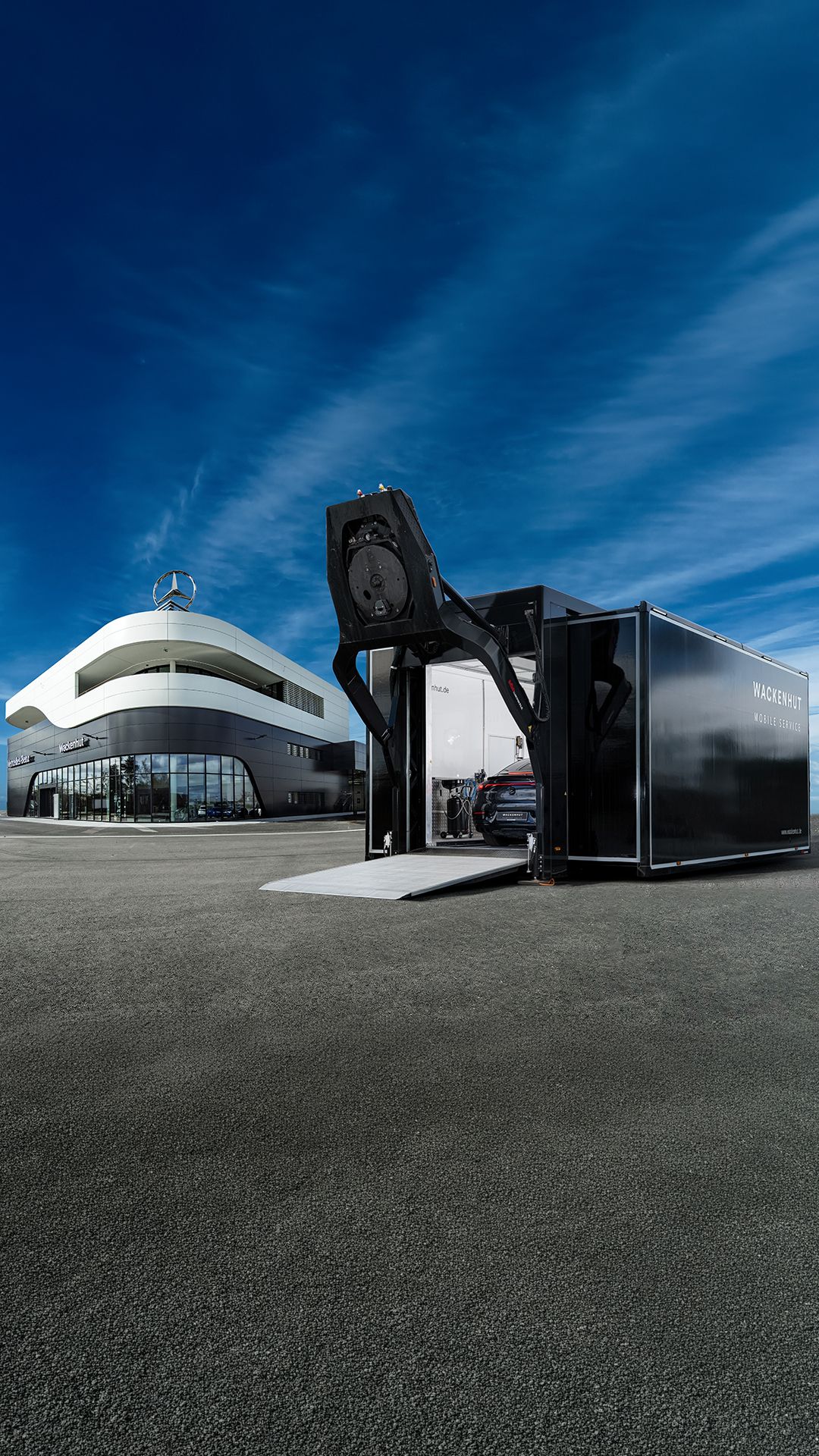 Mobile Werkstatt am Standort Ötigheim