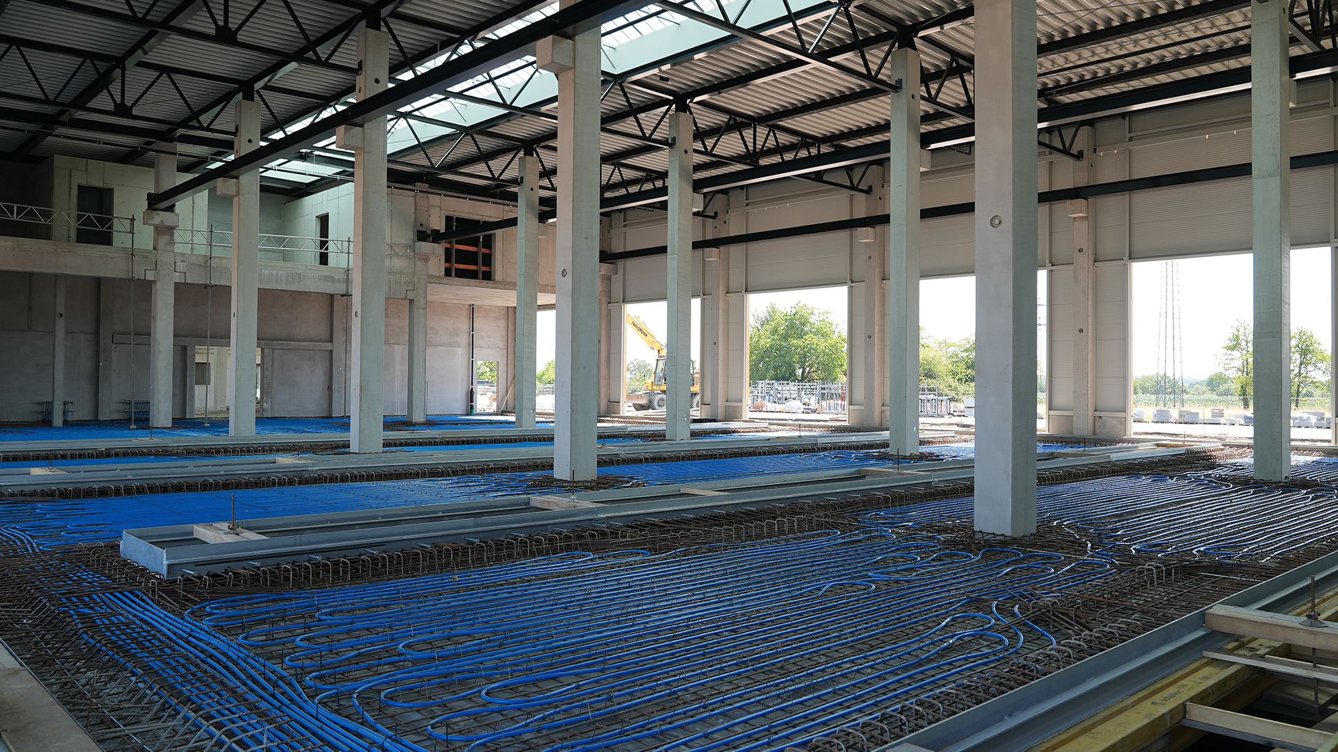 Verlegung der Bodenheizung